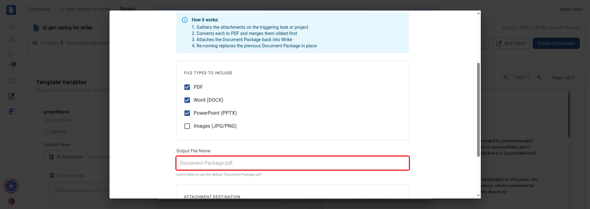 Output File Name field highlighted