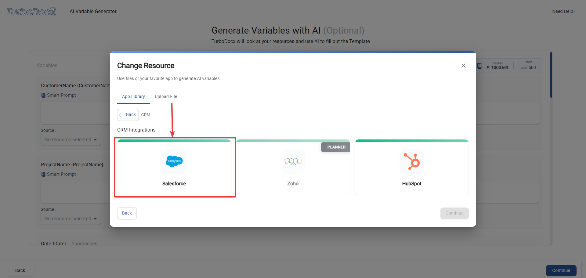 Salesforce Selection