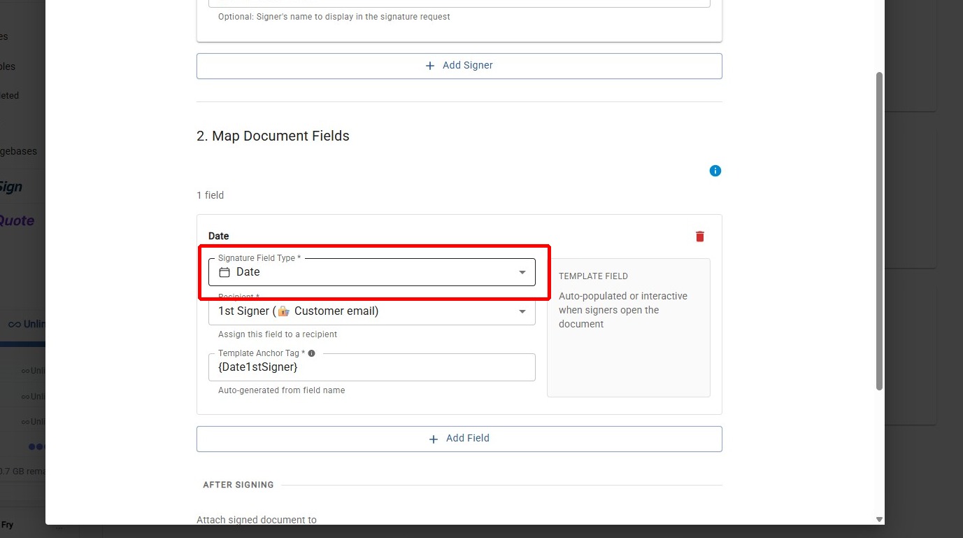 Choose Document Fields