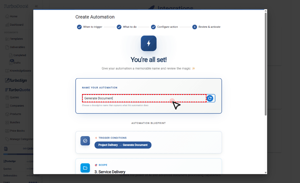 Create and Activate Automation