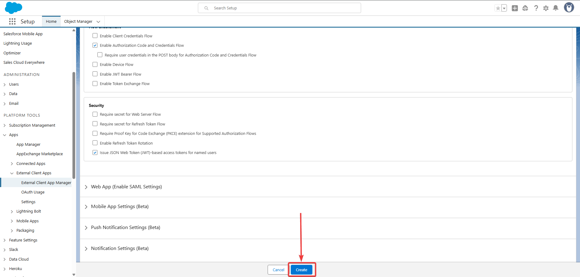 Save External Client App