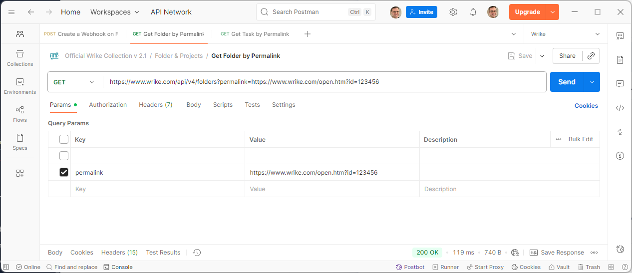 Get Folder by Permalink