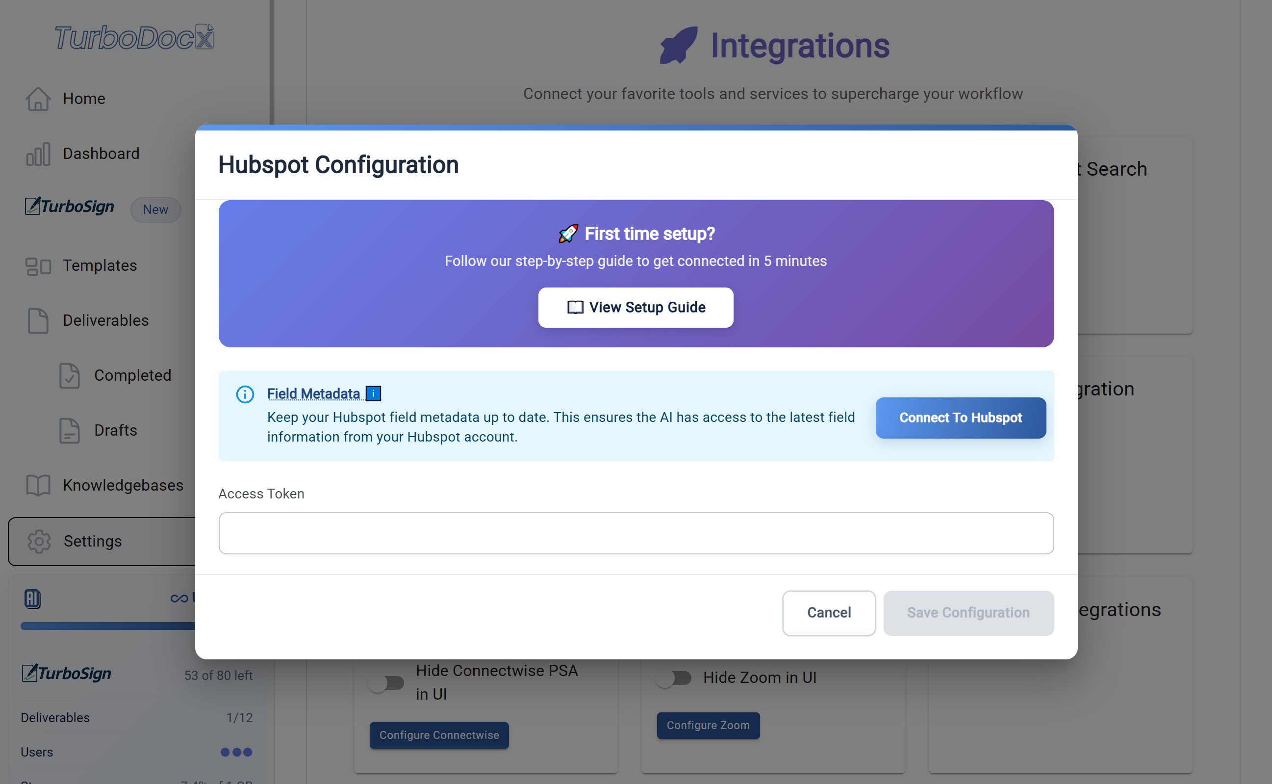 Configure HubSpot Button