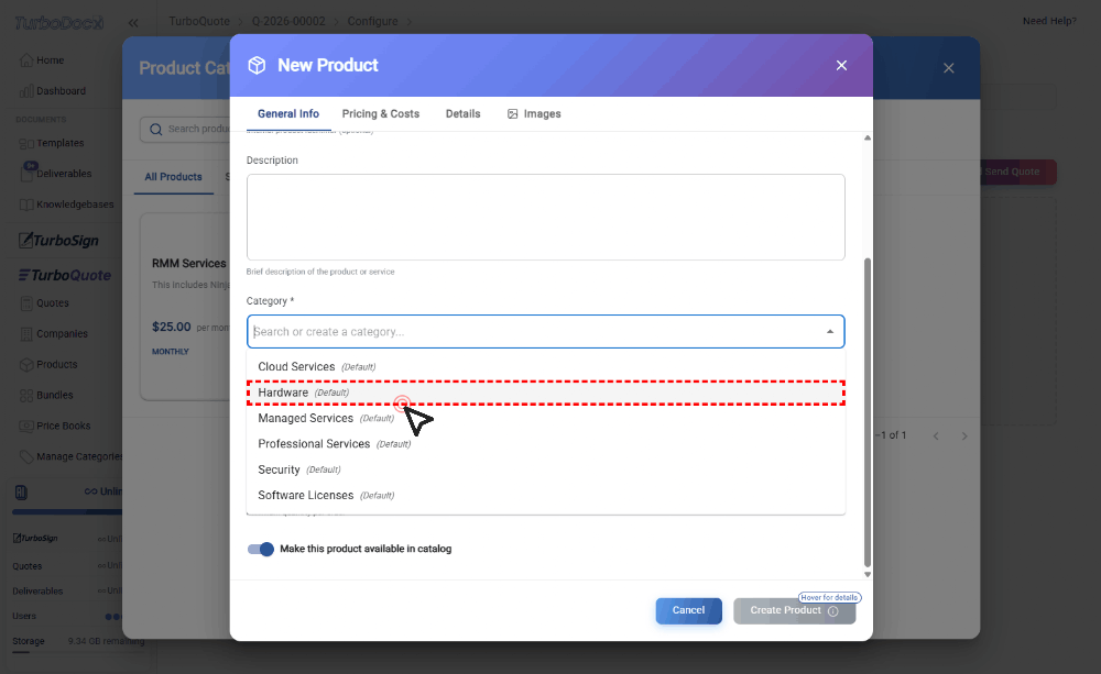 Open the Billing Frequency dropdown