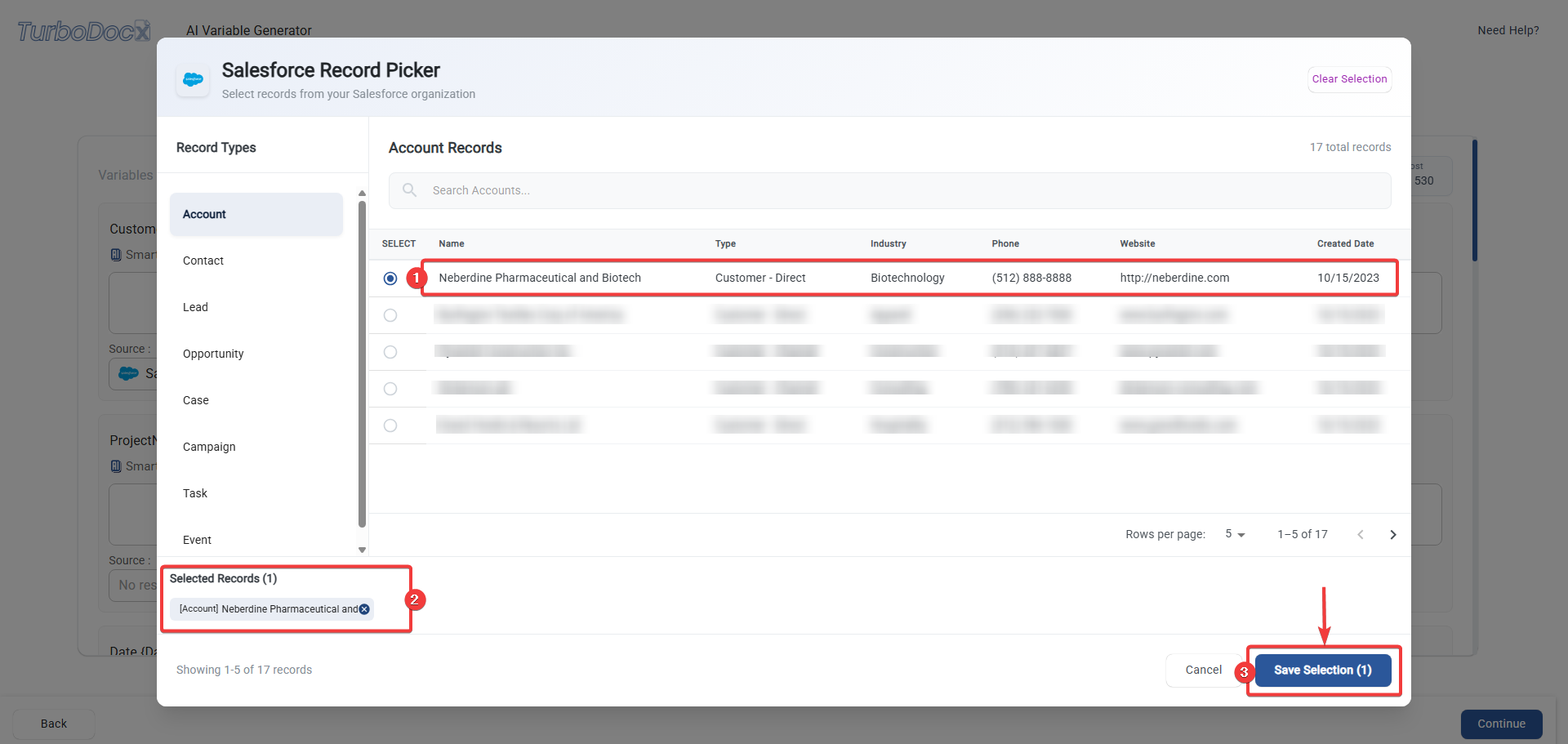 Record Selection Process