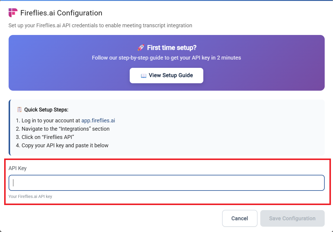 Save API Key
