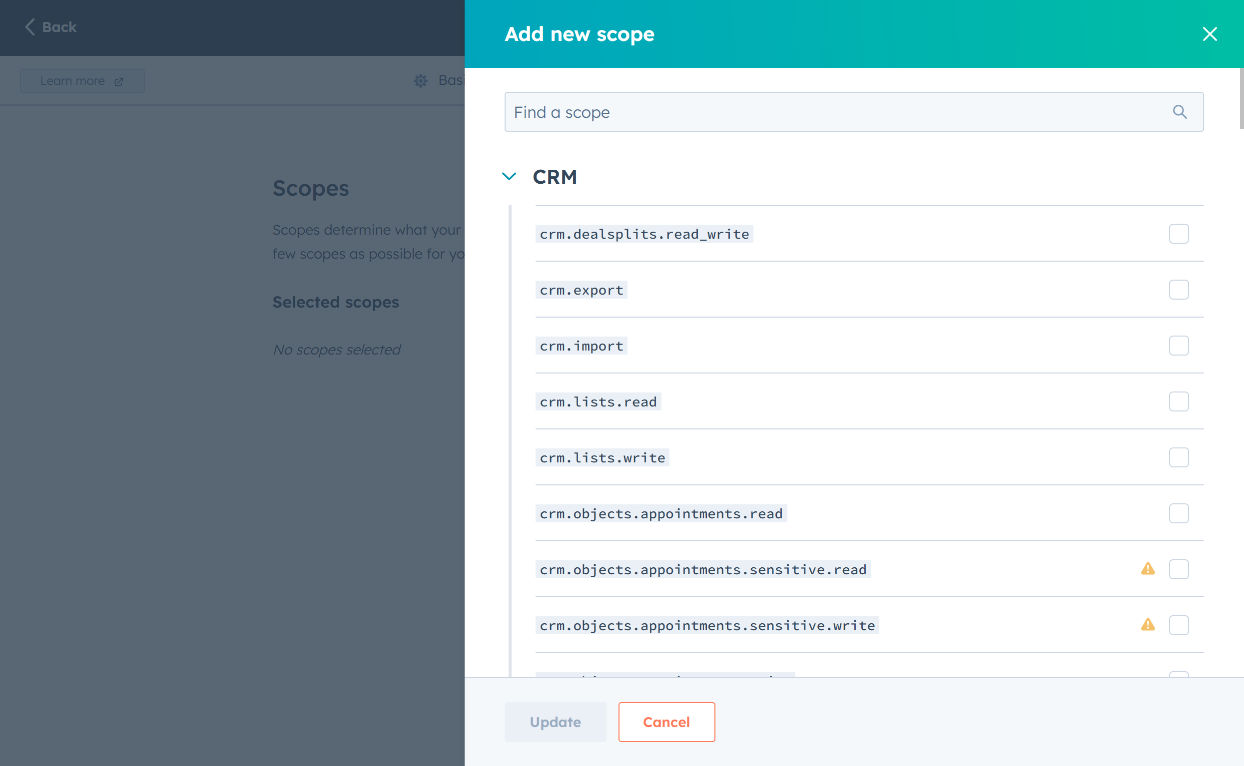 Scopes Tab