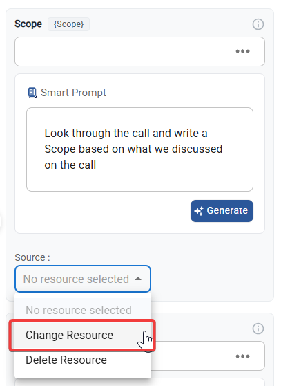Change Resource